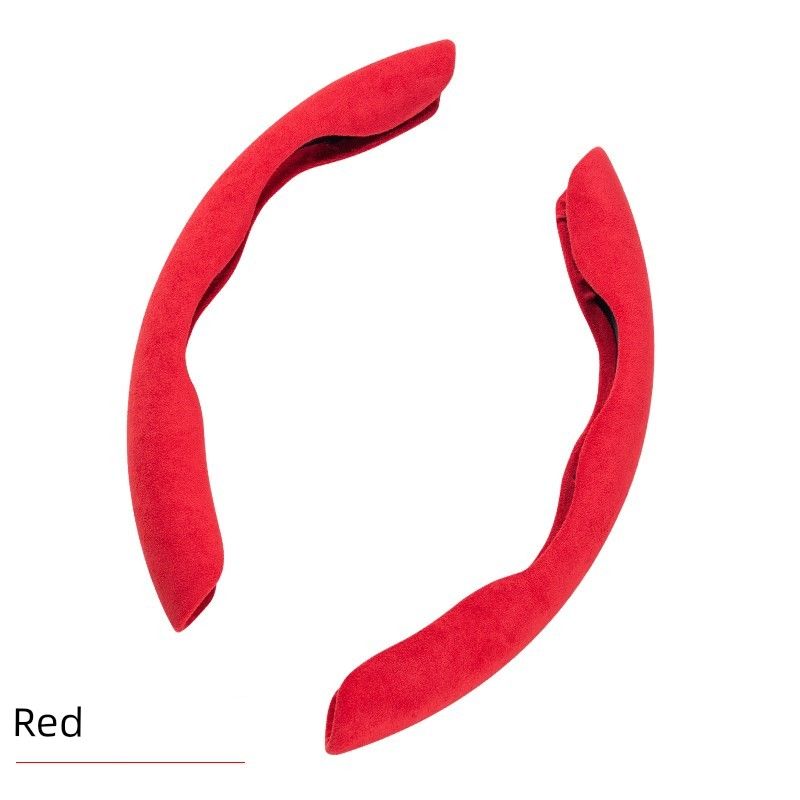 Winter Car Steering Wheel Cover for Men and Women, Non-Slip, Ultra-Thin, Sports-Style, Four-Season Car V-Handle Cover, Sweat-Absorbent, Suede Suede Collection - China Red, Pair
Winter Car Steering Wheel Cover for Men and Women, Non-Slip, Ultra-Thin, Sports-Style, Four-Season Car V-Handle Cover, Sweat-Absorbent, Suede Suede Collection - China Red, Pair