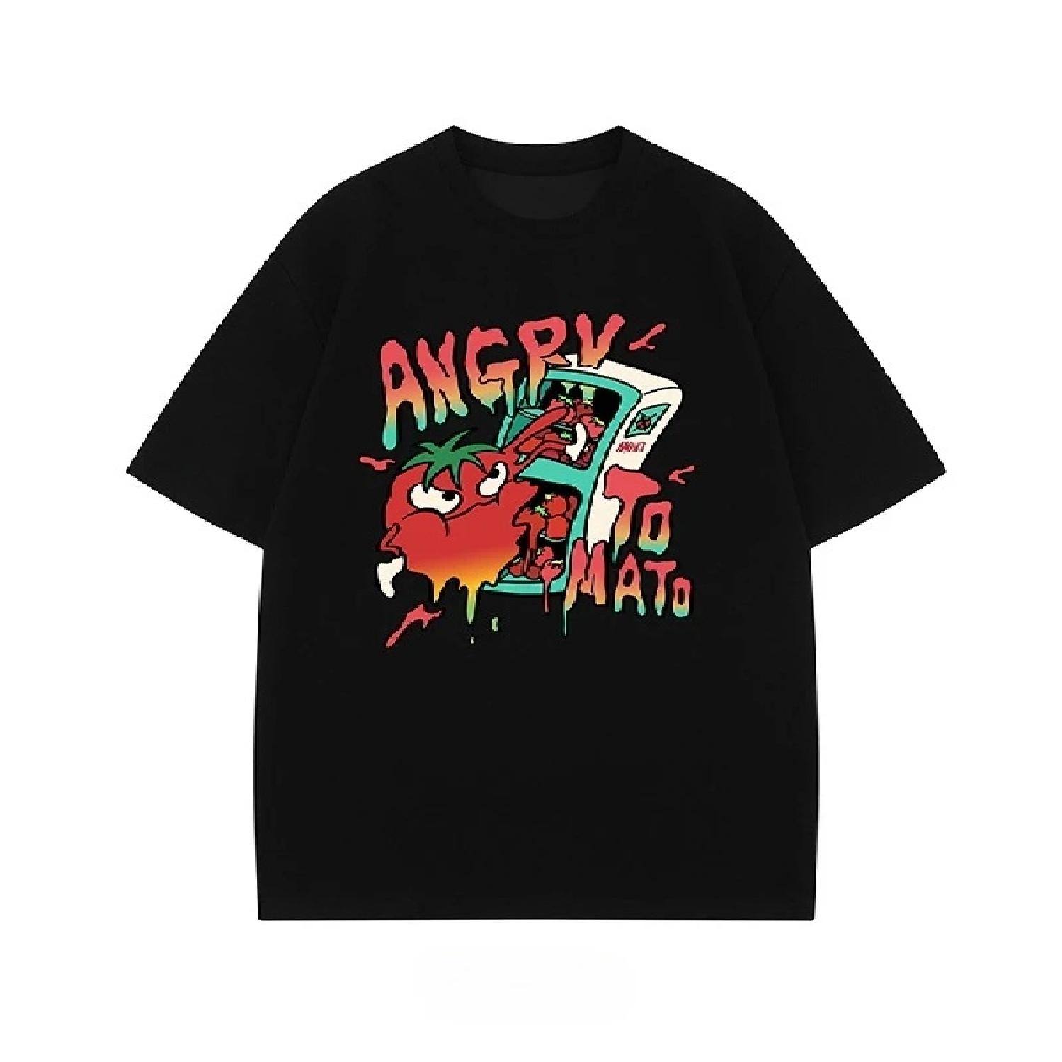 New Fun Tomato Pattern Printed Casual Loose Short-sleeved Streetwear for Men and Women in Summer 2025 S чёрный
New Fun Tomato Pattern Printed Casual Loose Short-sleeved Streetwear for Men and Women in Summer 2025 S чёрный