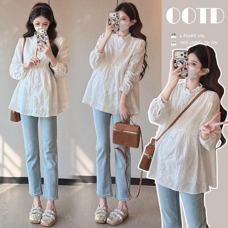 2026 Spring Sweet Embroidery Long Sleeve Maternity Doll Shirt - Korean-Style, Age-Reducing Top with Lining Double Extra Large білий
2026 Spring Sweet Embroidery Long Sleeve Maternity Doll Shirt - Korean-Style, Age-Reducing Top with Lining Double Extra Large білий