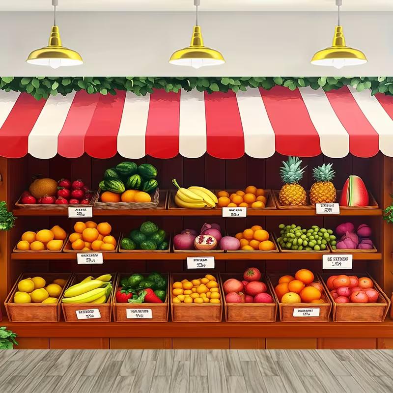 2D Cartoon Fruit Shop Backdrop Kids Birthday Market Theme Photography Background 47.2x31.5inch/120*80cm
2D Cartoon Fruit Shop Backdrop Kids Birthday Market Theme Photography Background 47.2x31.5inch/120*80cm