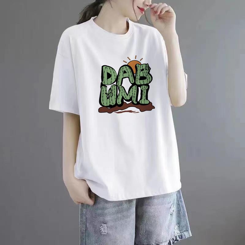 Pure Cotton Summer Plus Size Ladies T-shirt Short-sleeved Loose Fat Covering Meat High-end Thin Top Ins 3XL
Pure Cotton Summer Plus Size Ladies T-shirt Short-sleeved Loose Fat Covering Meat High-end Thin Top Ins 3XL