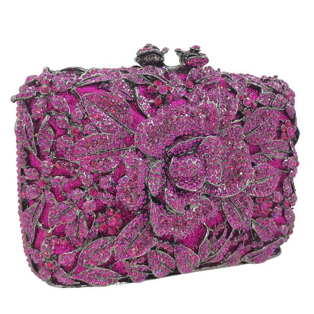 Boutique De FGG Sparkly Flower Rhinestone Clutch Purses for Women, Silver Evening Clutch Bags, Wedding Party Crystal Handbags Mini
Boutique De FGG Sparkly Flower Rhinestone Clutch Purses for Women, Silver Evening Clutch Bags, Wedding Party Crystal Handbags Mini
