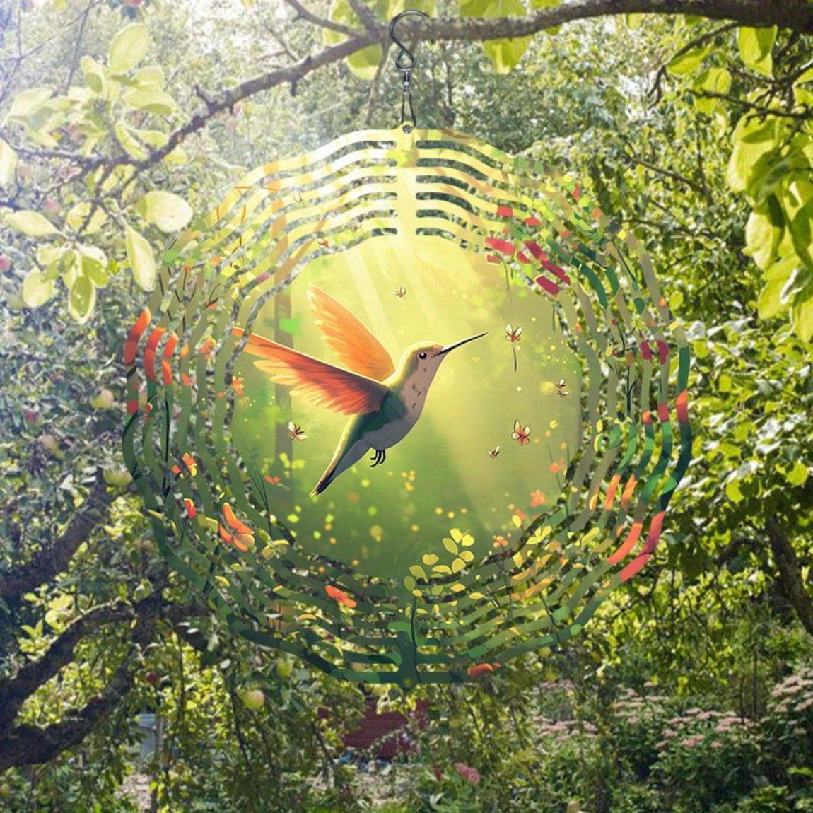 Mandala Inspired 3D Hummingbird Wind Spinner Metal Garden Decor for Patio Yard Outdoor Hanging Ornament No Battery Needed Home Art 01A
Mandala Inspired 3D Hummingbird Wind Spinner Metal Garden Decor for Patio Yard Outdoor Hanging Ornament No Battery Needed Home Art 01A