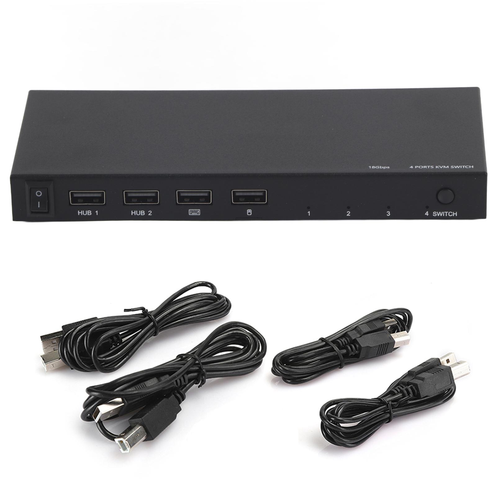 KVM401 HDMI Switcher Aluminium Alloy Computer Host 4 In 1 Out Mouse Keyboard USB SharerKVM401
KVM401 HDMI Switcher Aluminium Alloy Computer Host 4 In 1 Out Mouse Keyboard USB SharerKVM401