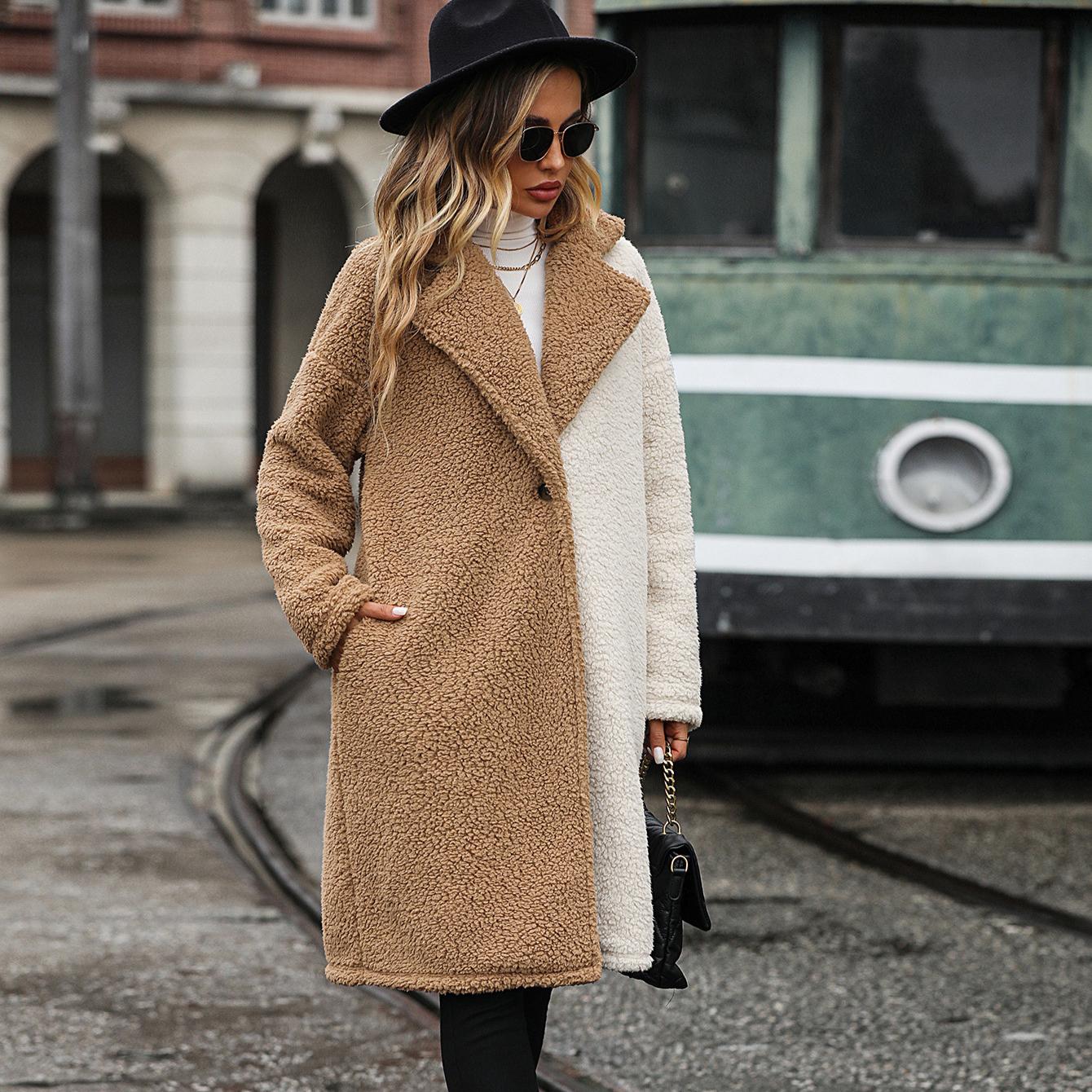 Женские зимние пальто из искусственного меха с карманами, отворотами, длинными рукавами, пушистый флис, модная верхняя одежда на пуговицах, длинные куртки из шерпы, осенние наряды для женщин XXL верблюд
Женские зимние пальто из искусственного меха с карманами, отворотами, длинными рукавами, пушистый флис, модная верхняя одежда на пуговицах, длинные куртки из шерпы, осенние наряды для женщин XXL верблюд