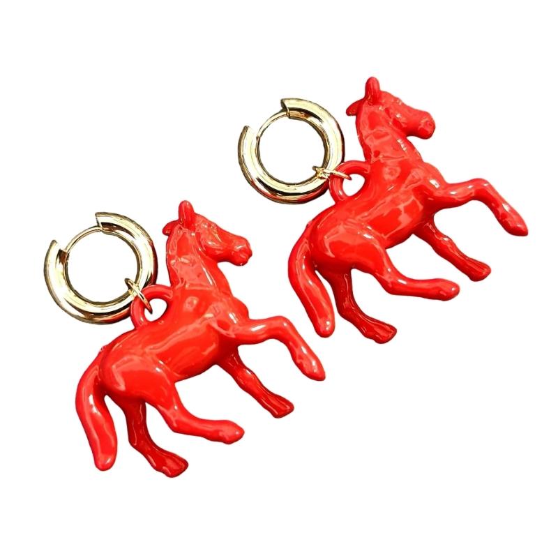 Contemporary Horse Earrings Stainless Steel Ear Pendants Exaggerated Dimensional Design Everyday Wear Gift Giving
Contemporary Horse Earrings Stainless Steel Ear Pendants Exaggerated Dimensional Design Everyday Wear Gift Giving