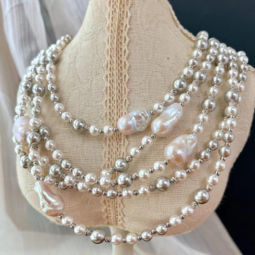 Vintage Niche High-End Artificial High-Gloss Perfect Round Pearl Natural Baroque Pearl Collarbone Chain Necklace
Vintage Niche High-End Artificial High-Gloss Perfect Round Pearl Natural Baroque Pearl Collarbone Chain Necklace