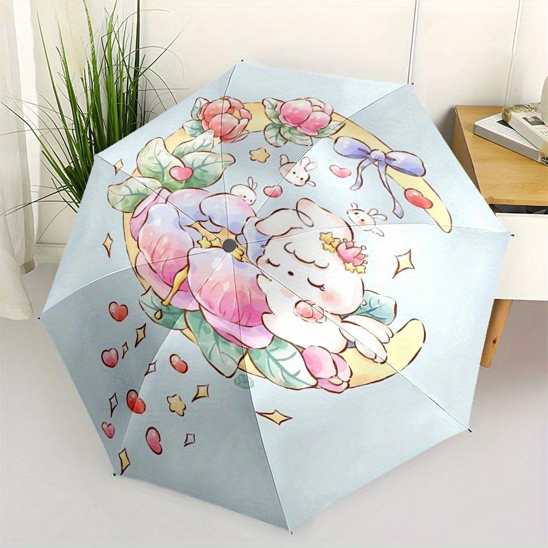 1pc Beautiful Bunny and Flowers Cartoon Umbrella, Portable 3-Fold Compact Umbrella, Suitable for Camping, Hiking and Travel, Ideal Easter Bi
1pc Beautiful Bunny and Flowers Cartoon Umbrella, Portable 3-Fold Compact Umbrella, Suitable for Camping, Hiking and Travel, Ideal Easter Bi