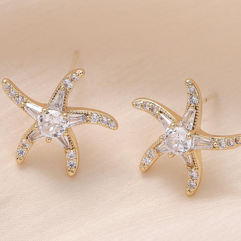 Yiwu Zircon Tassel Starfish & Star Stud Earrings, 925 Silver, Simple & Elegant Design.
Yiwu Zircon Tassel Starfish & Star Stud Earrings, 925 Silver, Simple & Elegant Design.