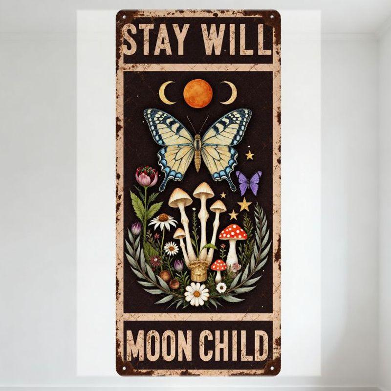 Vintage Bohemian Cottagecore Metal Tin Sign STAY WILL & MOON CHILD with Butterfly, Mushrooms, Sun, Moons - Rustic Wall Decor 20x30cm(7.8x11.8inch)
Vintage Bohemian Cottagecore Metal Tin Sign STAY WILL & MOON CHILD with Butterfly, Mushrooms, Sun, Moons - Rustic Wall Decor 20x30cm(7.8x11.8inch)