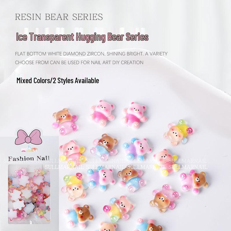 Cute Candy Bear 3D Nail Art Decorations (20 Pieces) - Translucent Resin Flat Bottom
Cute Candy Bear 3D Nail Art Decorations (20 Pieces) - Translucent Resin Flat Bottom