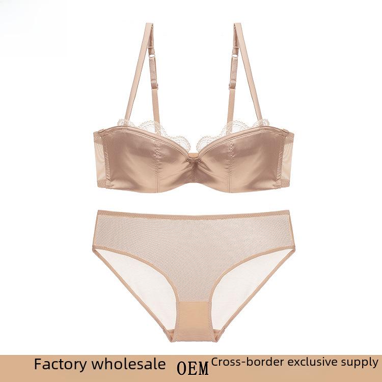 European & American Women s Sexy Lace Underwear Set - Thin Cotton Half Cup Push-Up Tube Top Bra 85D
European & American Women s Sexy Lace Underwear Set - Thin Cotton Half Cup Push-Up Tube Top Bra 85D