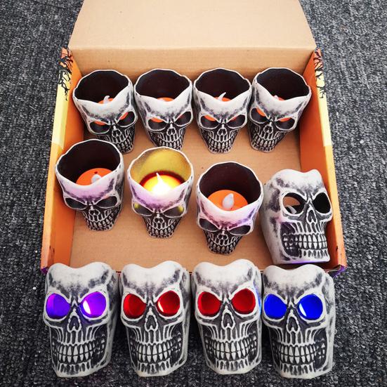 12Pcs Halloween Color Vintage Skull Light Automatic Gradual Change Halloween Skull Head
12Pcs Halloween Color Vintage Skull Light Automatic Gradual Change Halloween Skull Head