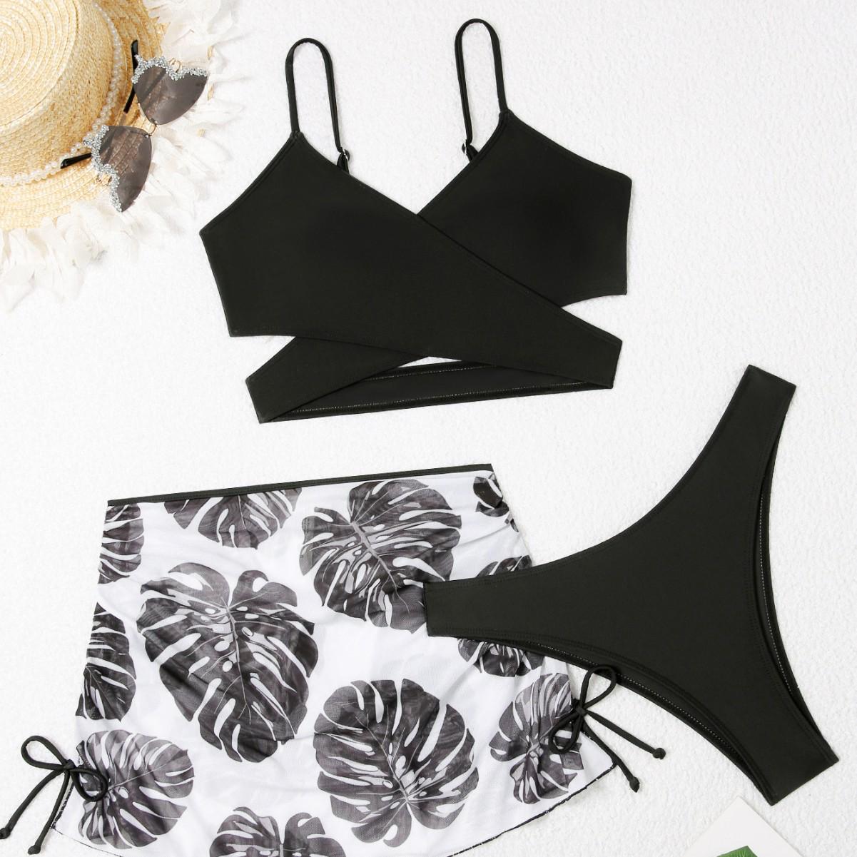 European/American Criss-Cross Bikini 3-Piece Set: Cross-border Foreign Trade XS чёрный
European/American Criss-Cross Bikini 3-Piece Set: Cross-border Foreign Trade XS чёрный