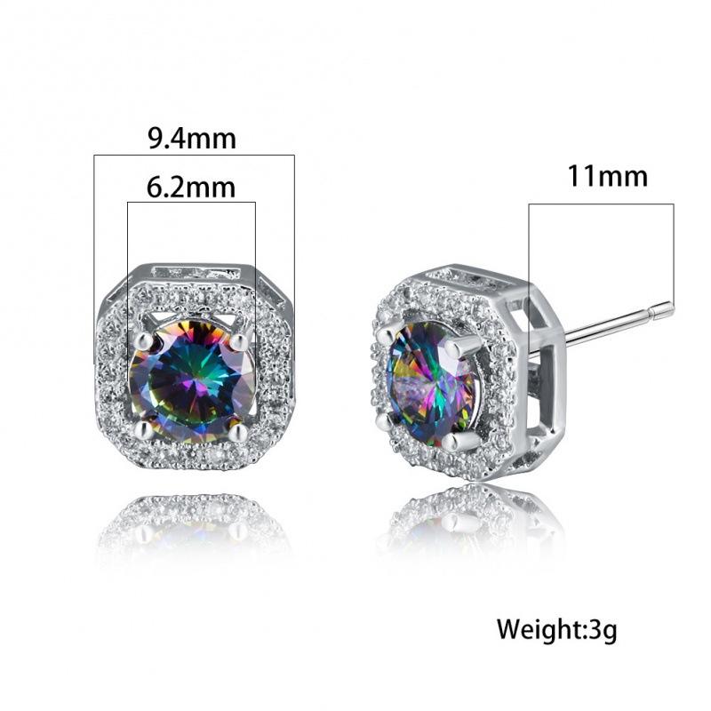 Hot-selling crystal zircon stud earrings slightly inlaid with white diamonds, fashionable and simple earrings for women
Hot-selling crystal zircon stud earrings slightly inlaid with white diamonds, fashionable and simple earrings for women