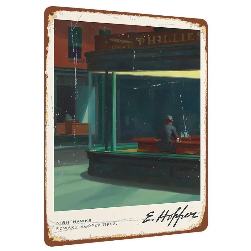 Edward Hopper Nighthawks Custom Metal Wall Art Classic American Oil Painting Reproduction Home Decor 20x30cm(7.8x11.8inch)
Edward Hopper Nighthawks Custom Metal Wall Art Classic American Oil Painting Reproduction Home Decor 20x30cm(7.8x11.8inch)