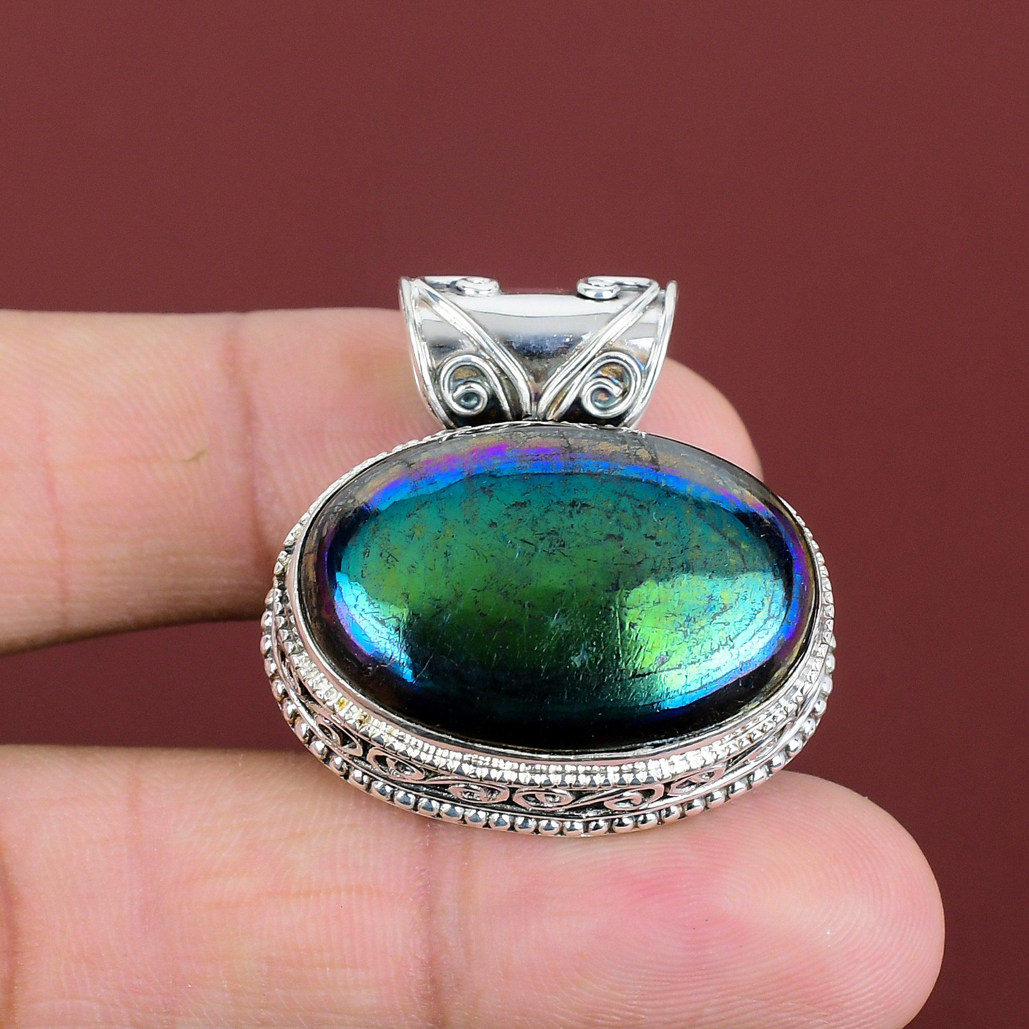 Mystic Fire Labradorite Pendant Natural Gemstone Jewelry 925 Sterling Silver Pendant Handmade Pendant Antique Vintage Jewelry Gifts For Wife
Mystic Fire Labradorite Pendant Natural Gemstone Jewelry 925 Sterling Silver Pendant Handmade Pendant Antique Vintage Jewelry Gifts For Wife