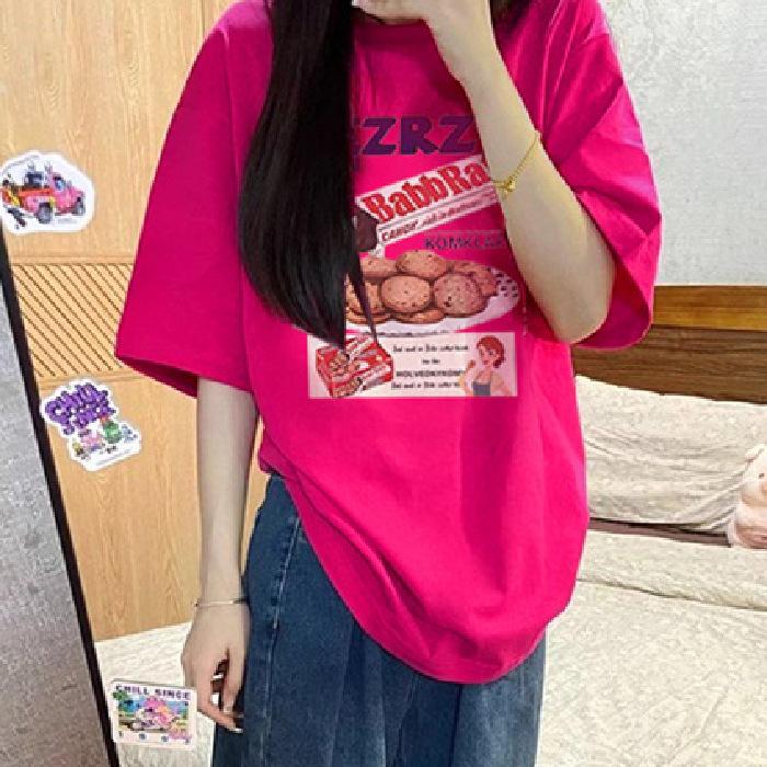 Cotton short-sleeved t-shirt women s 2025 summer new large size loose and versatile casual design printed top S
Cotton short-sleeved t-shirt women s 2025 summer new large size loose and versatile casual design printed top S