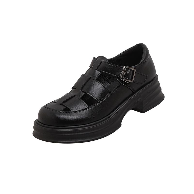 Баотоу плетеные сандалии женские 2025 лето полые туфли-клетка для свиньи платформа маффин маленькие кожаные туфли фея одинарные туфли 36 чёрный
Баотоу плетеные сандалии женские 2025 лето полые туфли-клетка для свиньи платформа маффин маленькие кожаные туфли фея одинарные туфли 36 чёрный