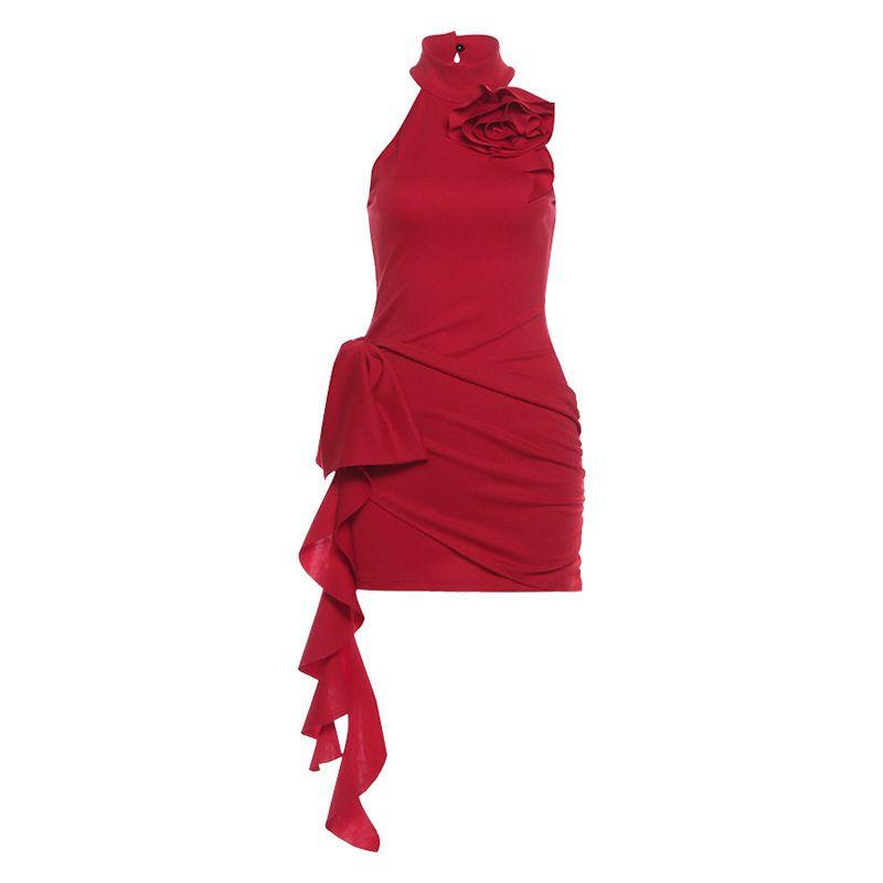 Cross-Border European and American Style 2025 Winter New Women s Dress with Three-Dimensional Rose Decoration and Tassel Halter Neck Sleeveless Dress Red S
Cross-Border European and American Style 2025 Winter New Women s Dress with Three-Dimensional Rose Decoration and Tassel Halter Neck Sleeveless Dress Red S