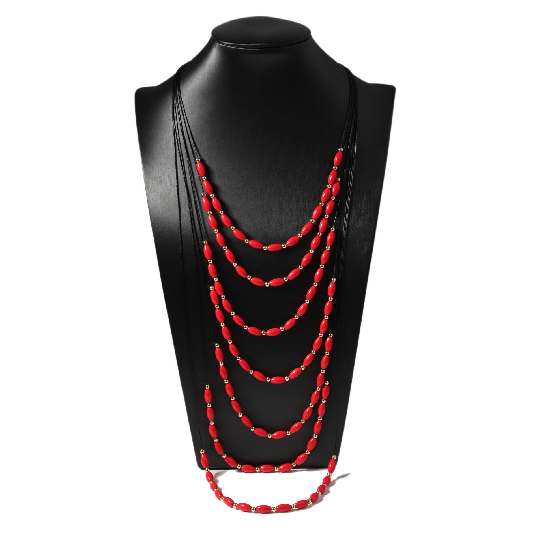 Bohemian personality retro style, multi-layer beading, stacked with long necklaces, temperament and versatile women s style червоний
Bohemian personality retro style, multi-layer beading, stacked with long necklaces, temperament and versatile women s style червоний