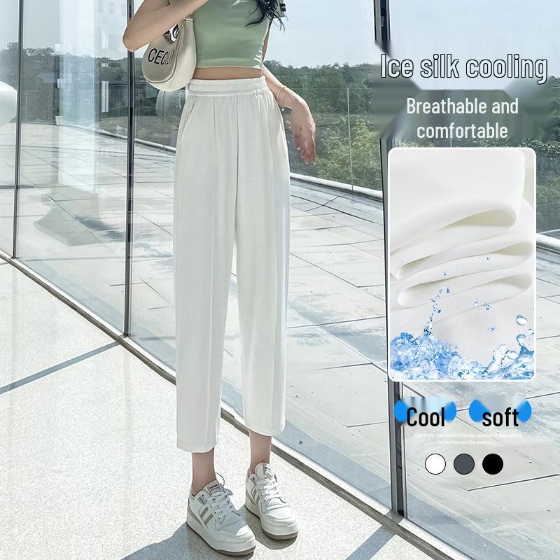 Women s High Waist Slimming Ice Silk Harem Pants: Lightweight, Loose, Draping Carrot Pants for Casual Sports. L темно-серого
Women s High Waist Slimming Ice Silk Harem Pants: Lightweight, Loose, Draping Carrot Pants for Casual Sports. L темно-серого