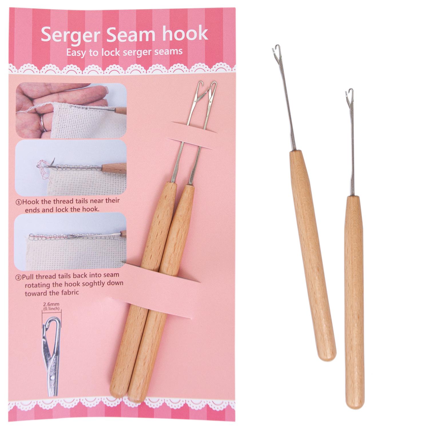 Professional Serger Thread Tucking Hook 2.6mm | Wooden Handle Tongue Hook for Hiding Thread Tails & Seam Finishing | Sewing Tool
Professional Serger Thread Tucking Hook 2.6mm | Wooden Handle Tongue Hook for Hiding Thread Tails & Seam Finishing | Sewing Tool