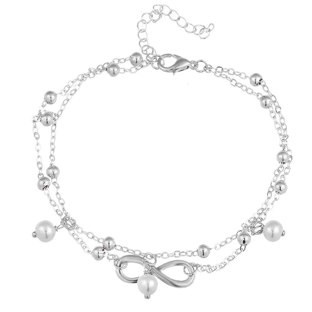 Beach Anklet Sexy Women Summer Fashion European and American Pearl 8-character Anklet Double Layer Printing Jewelry Beaded золотой
Beach Anklet Sexy Women Summer Fashion European and American Pearl 8-character Anklet Double Layer Printing Jewelry Beaded золотой