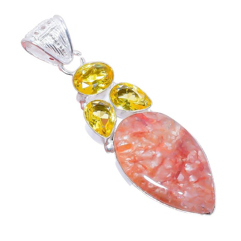 Hematoid Quartz, Citrine Gemstone 925 Sterling Silver Jewelry Pendant 2.5 AH-3294 2.17 жёлтый
Hematoid Quartz, Citrine Gemstone 925 Sterling Silver Jewelry Pendant 2.5 AH-3294 2.17 жёлтый