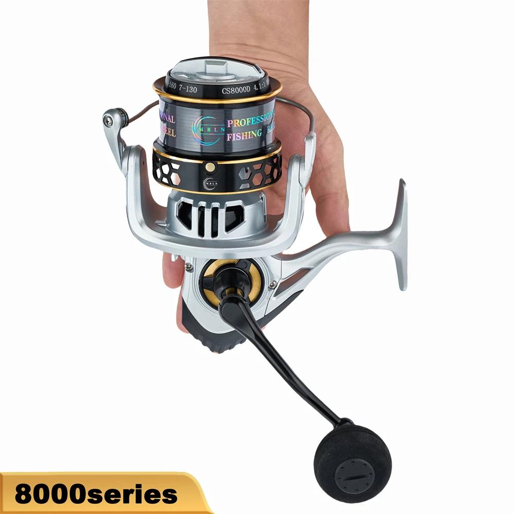 Max Drag 25KG/55LB Durable Spinning Fishing Reel Alloy Spool Alloy Gear CNC Metal Handle Large Line Capacity Casting Reel Lure Reel Sea Fishing Reel 8000 Series
Max Drag 25KG/55LB Durable Spinning Fishing Reel Alloy Spool Alloy Gear CNC Metal Handle Large Line Capacity Casting Reel Lure Reel Sea Fishing Reel 8000 Series