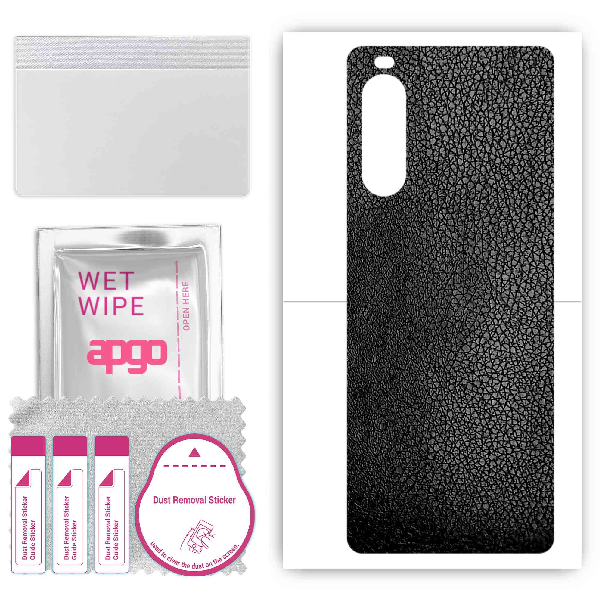 apgo Protective Skin Sticker for the back compatible with Sony Xperia 10 III Lite, Wrap Film, Foil, Vinyl - Pattern Black Leather
apgo Protective Skin Sticker for the back compatible with Sony Xperia 10 III Lite, Wrap Film, Foil, Vinyl - Pattern Black Leather