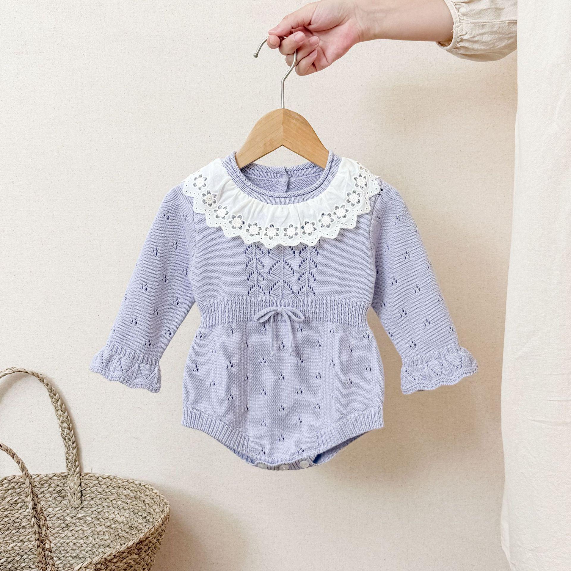 Хлопковый вязаный боди для девочки с кружевной отделкой и воротником-рюшем 73 cm светло-фиолетовый
Хлопковый вязаный боди для девочки с кружевной отделкой и воротником-рюшем 73 cm светло-фиолетовый