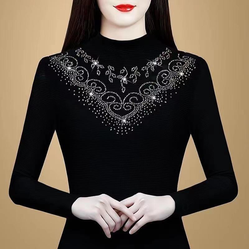 Mesh Hot Drill Half-High Collar Warm Base Layer: Women s Plus Velvet T-Shirt for Middle-aged & Elderly 3XL
Mesh Hot Drill Half-High Collar Warm Base Layer: Women s Plus Velvet T-Shirt for Middle-aged & Elderly 3XL