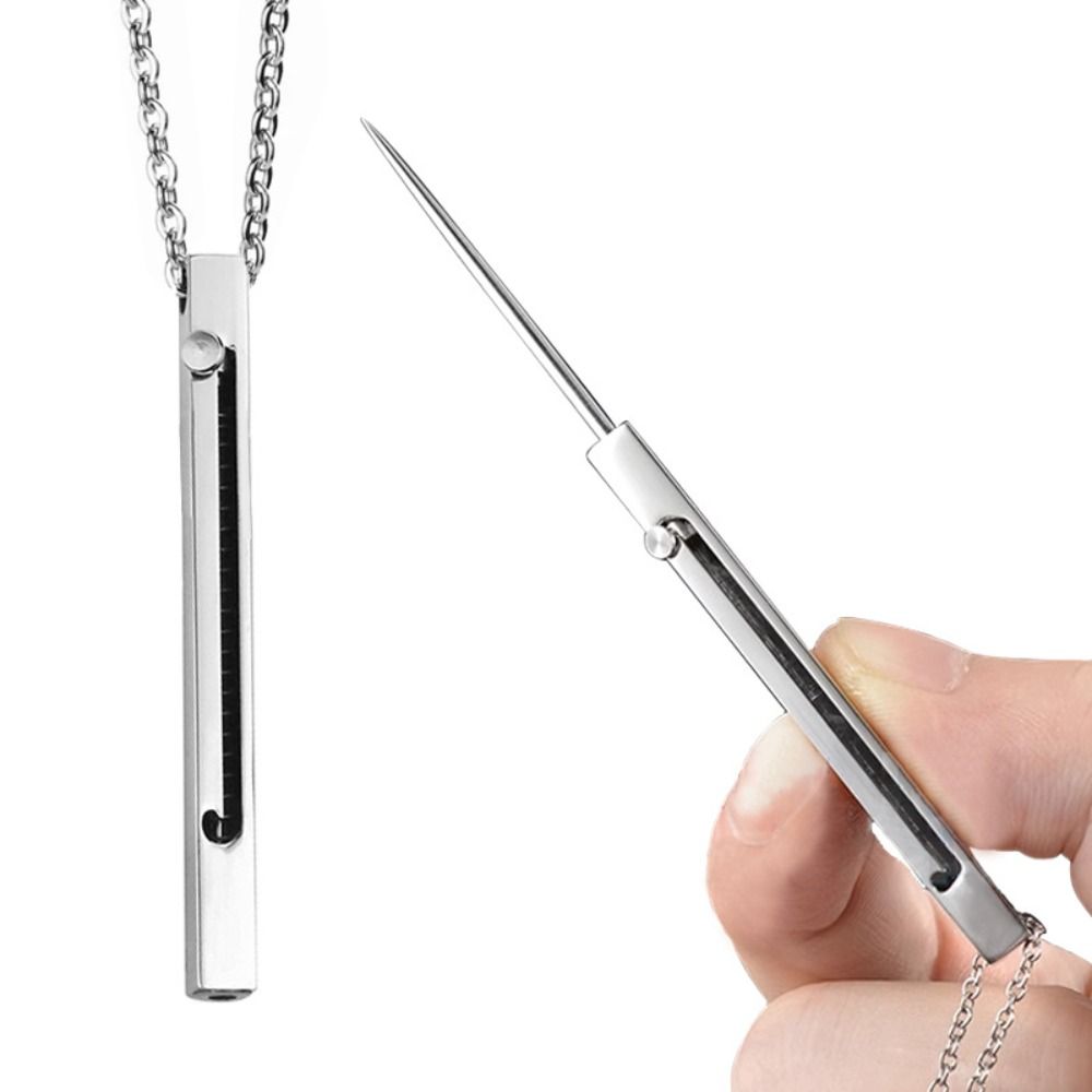 Adjustable Length Cross Toothpick Pendant Necklace Retractable Metal Pocket Toothpick Camping Tool Cross Round Style
Adjustable Length Cross Toothpick Pendant Necklace Retractable Metal Pocket Toothpick Camping Tool Cross Round Style