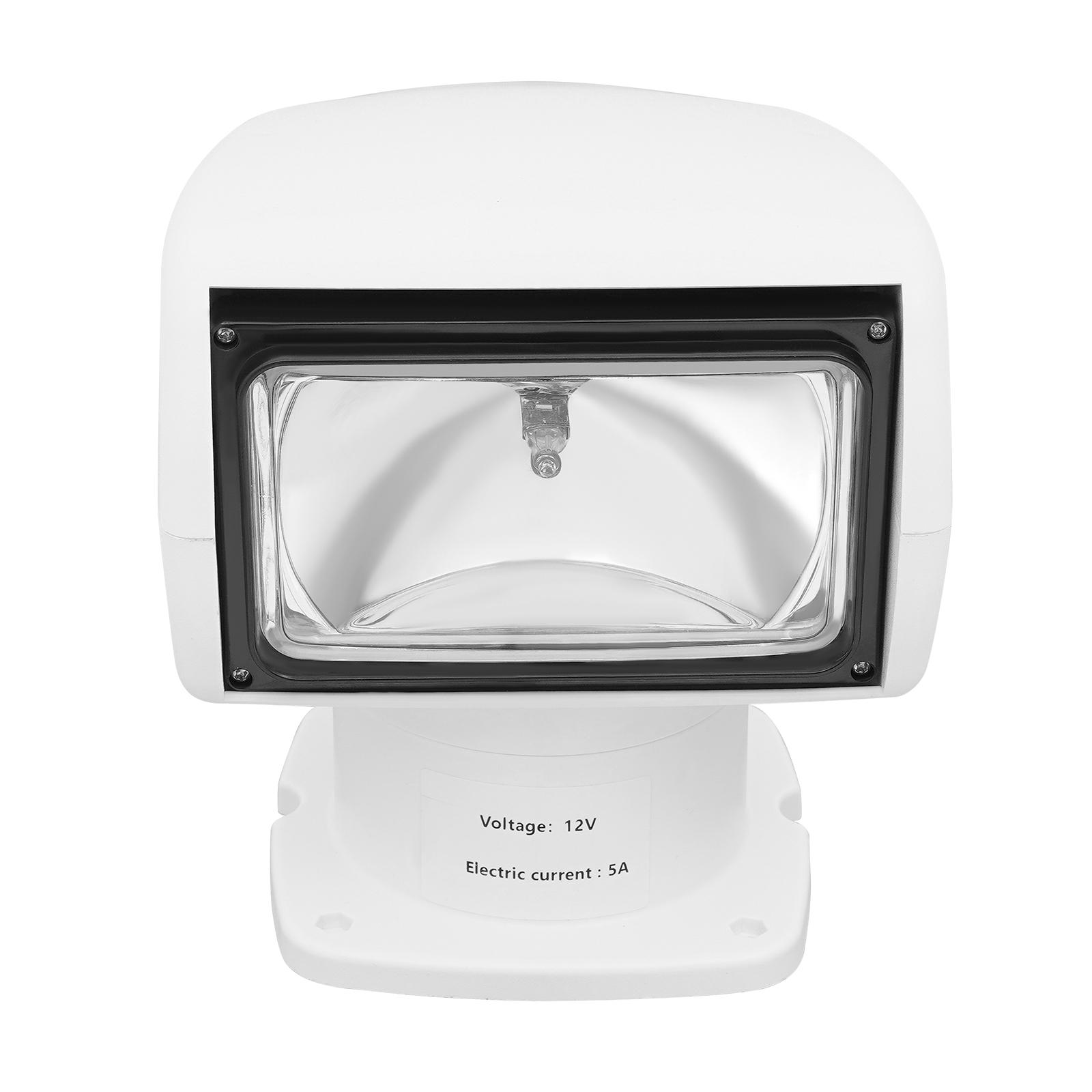 12V 100W Marine Searchlight Remote Control IP65 Waterproof Boat Spotlight 320° Rotation Halogen Work Light for Yacht Fishing
12V 100W Marine Searchlight Remote Control IP65 Waterproof Boat Spotlight 320° Rotation Halogen Work Light for Yacht Fishing