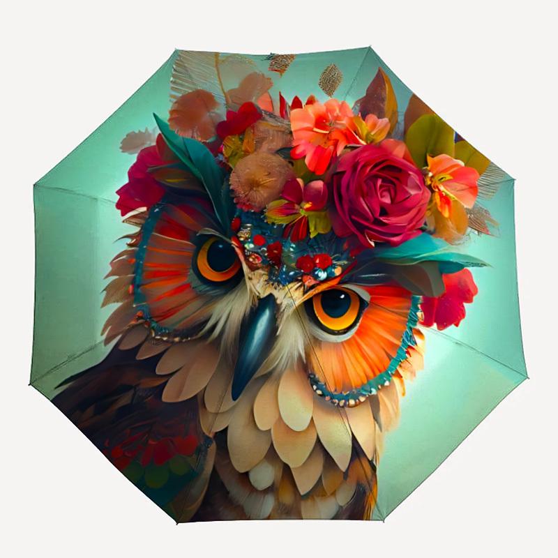 1pc Floral Owl Automatic Folding Umbrella Portable Collapsible Umbrella for All Seasons, 8-Rib Durable Construction, Perfect Gift 055
1pc Floral Owl Automatic Folding Umbrella Portable Collapsible Umbrella for All Seasons, 8-Rib Durable Construction, Perfect Gift 055