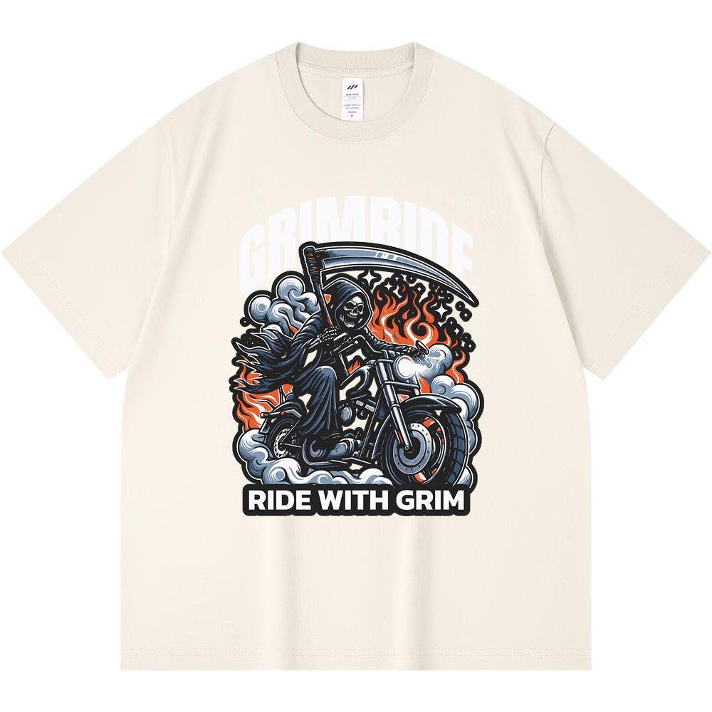 230GSM 100% Cotton T-Shirt Grim Ride Print Tees Funny Harajuku Style Combed Cotton Tshirt XS абрикосовый
230GSM 100% Cotton T-Shirt Grim Ride Print Tees Funny Harajuku Style Combed Cotton Tshirt XS абрикосовый