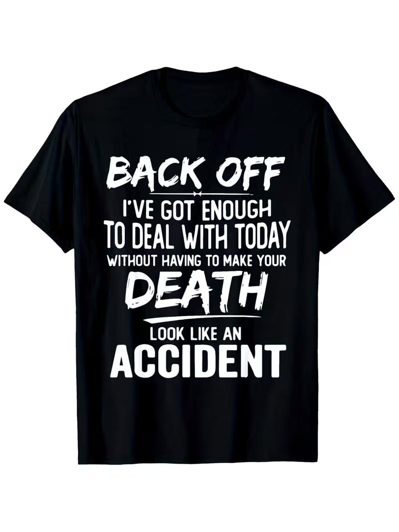 2026 New Funny Back Off Ive Got Enough To Deal with Today Print Tshirt Men and Women Short Sleeved Tops Tshirts Mens Tee S
2026 New Funny Back Off Ive Got Enough To Deal with Today Print Tshirt Men and Women Short Sleeved Tops Tshirts Mens Tee S
