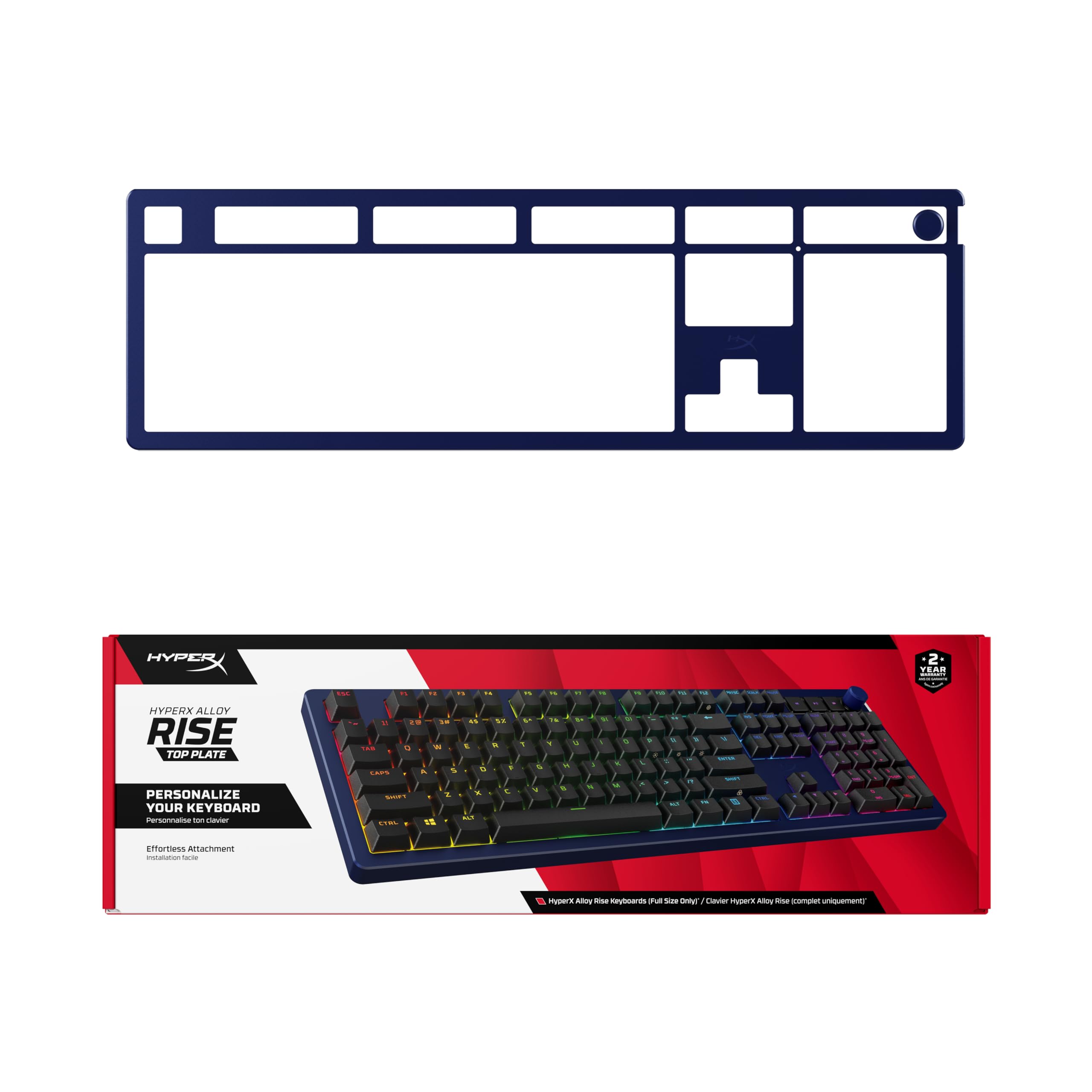 HyperX Alloy Rise ексклюзивна змінна магнітна верхня пластина темно-синього кольору Темно-синій
HyperX Alloy Rise ексклюзивна змінна магнітна верхня пластина темно-синього кольору Темно-синій