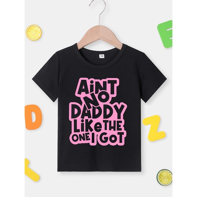 European sizes Summer Girls Stylish Short-Sleeve T-Shirt with The Phrase Ain T No Daddy Like The One I Got , a Cute Casual Top for Kids 98cm чёрный
European sizes Summer Girls Stylish Short-Sleeve T-Shirt with The Phrase Ain T No Daddy Like The One I Got , a Cute Casual Top for Kids 98cm чёрный