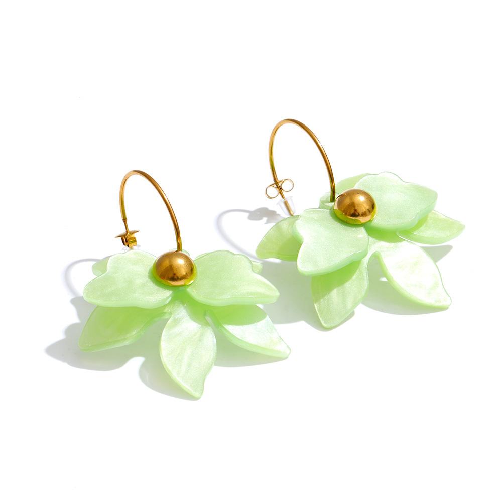 Yhoup 2026 Spring Y2K Mutil-color Acrylic Flower Petal Drop Earrings Stainless Steel Golden Young Charming Jewelry Waterproof
Yhoup 2026 Spring Y2K Mutil-color Acrylic Flower Petal Drop Earrings Stainless Steel Golden Young Charming Jewelry Waterproof