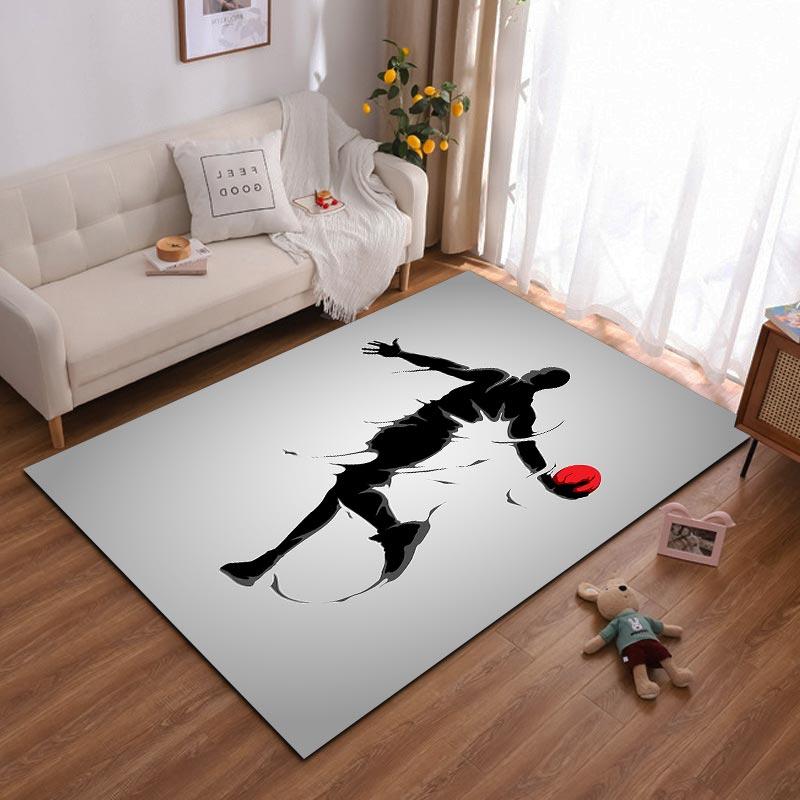 Modern Basketball Silhouette Rug with Red Ball on Gray Background Suitable for use as an anti-slip for living room bedroom sofas 40x60cm( 15x23in )
Modern Basketball Silhouette Rug with Red Ball on Gray Background Suitable for use as an anti-slip for living room bedroom sofas 40x60cm( 15x23in )