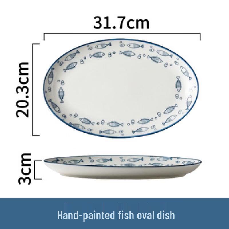 Abay Bubble Fish Hand-painted Ceramic Oval Plate
Abay Bubble Fish Hand-painted Ceramic Oval Plate