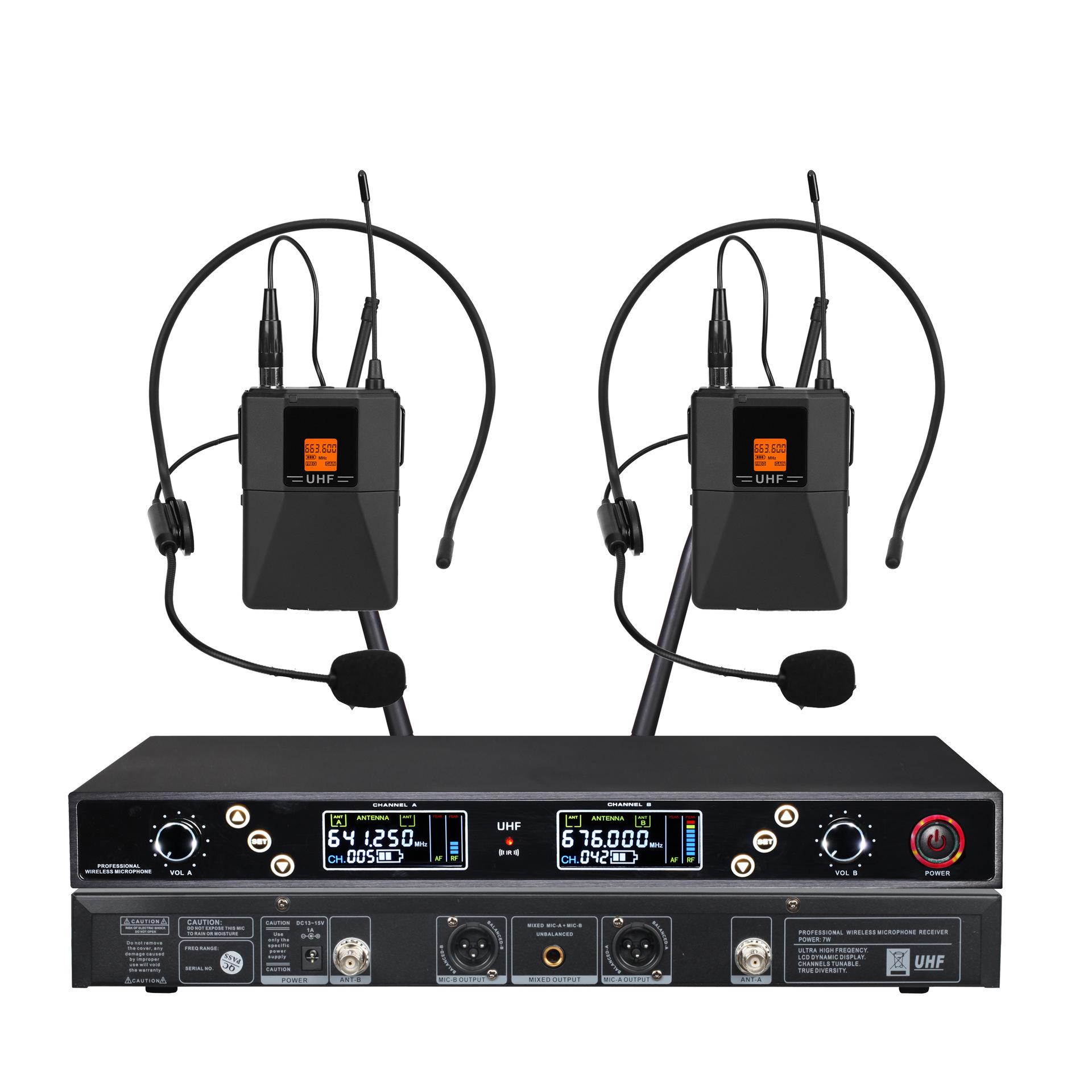 High-End U-Band Infrared Wireless Dual Microphone Lavalier Headset for Conference and Stage Use UK Plug
High-End U-Band Infrared Wireless Dual Microphone Lavalier Headset for Conference and Stage Use UK Plug