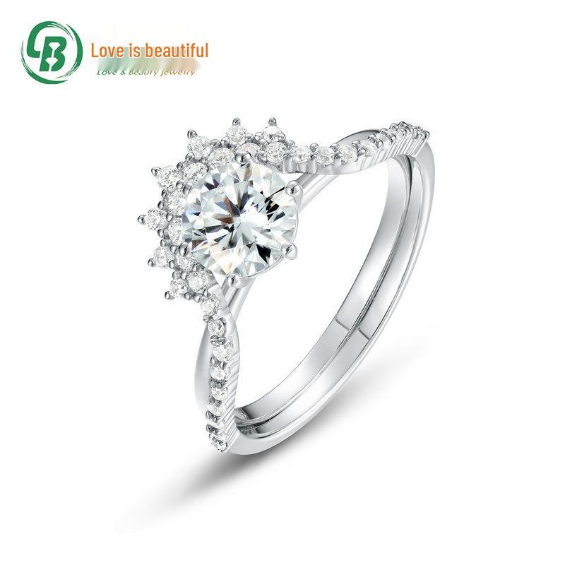 European & American Luxury Moissanite Ring: Women s S925 Silver Full Diamond Stackable Ring US6
European & American Luxury Moissanite Ring: Women s S925 Silver Full Diamond Stackable Ring US6