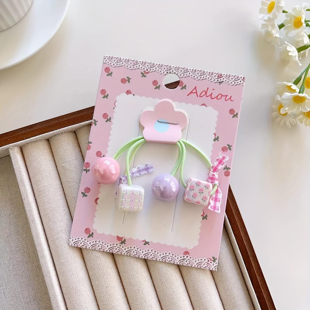 2pcs Sweet Colorful Printed Square Hair Ties with Lace Bow and Round Beaded Elastic No-Damage Hair Bands Cute Hair Accessories
2pcs Sweet Colorful Printed Square Hair Ties with Lace Bow and Round Beaded Elastic No-Damage Hair Bands Cute Hair Accessories