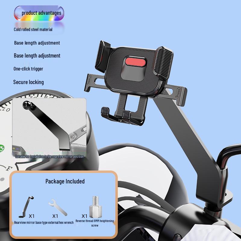 Shockproof Rearview Mirror Phone Holder for Delivery Riders
Shockproof Rearview Mirror Phone Holder for Delivery Riders