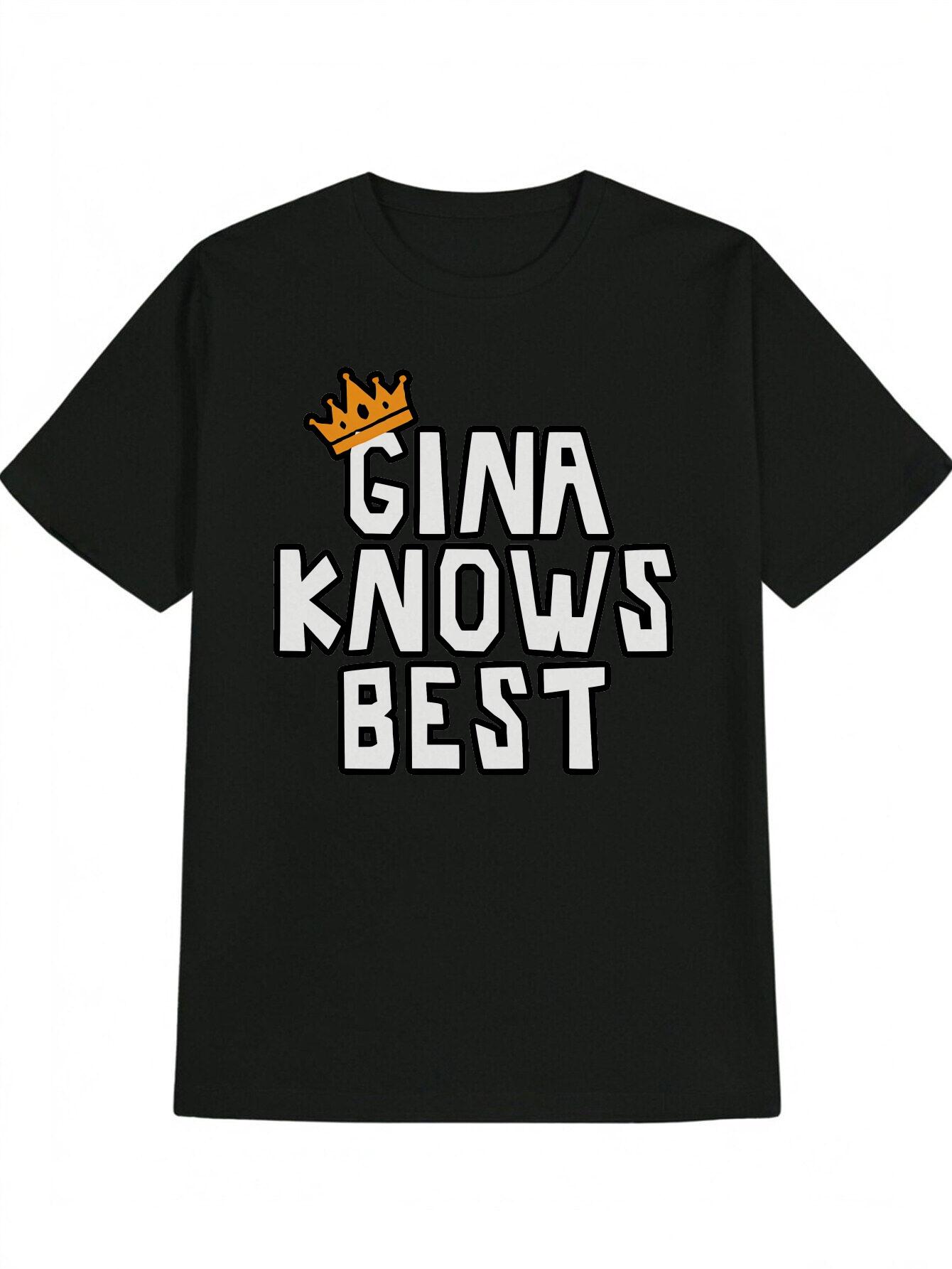 Casual Graphic T-shirt - GINA KNOWS BEST Orange Crown Print L
Casual Graphic T-shirt - GINA KNOWS BEST Orange Crown Print L