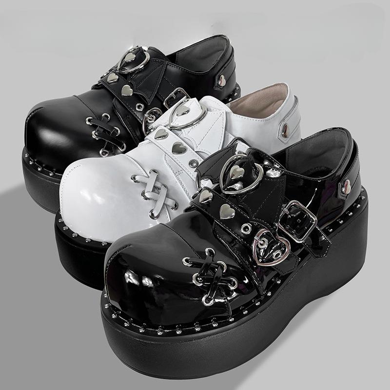 Женские туфли-лодочки Мэри Джейн Дерби с металлическими украшениями на платформе, женская обувь на плоском каблуке, женская обувь на танкетке в стиле Лолита, готическая обувь в стиле Харадзюку, в стиле панк
Женские туфли-лодочки Мэри Джейн Дерби с металлическими украшениями на платформе, женская обувь на плоском каблуке, женская обувь на танкетке в стиле Лолита, готическая обувь в стиле Харадзюку, в стиле панк