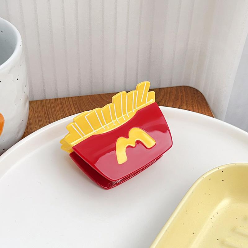 1 шт. Новая заколка для волос в виде бургера, милая летняя, фруктовая, красочная, мультяшная бижутерия, заколка-акула